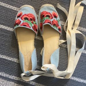 Jessica Simpson lace up flat espadrille